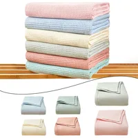 1pc Pure Cotton Blanket Waffle Pineapple For Honeycomb Mesh Blanket Baby Nap Blanket Lattice Mesh Throw Blanket Home Textile 1