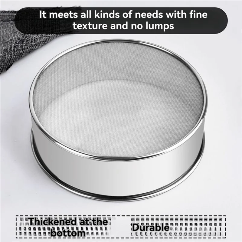 Peneira De Farinha 20cm - Aço Inox 304 Malha 80