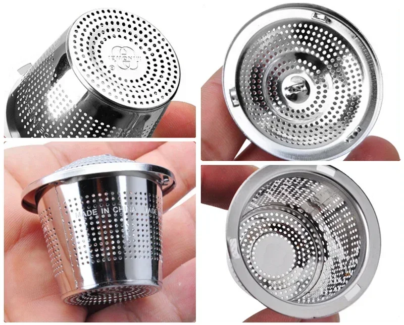 304 Stainless Steel Tea Ball Strainer Mesh Herbal Infuser Filter Tea Leaf Spice Tea Strainer for Teapot Kitchen Tool
