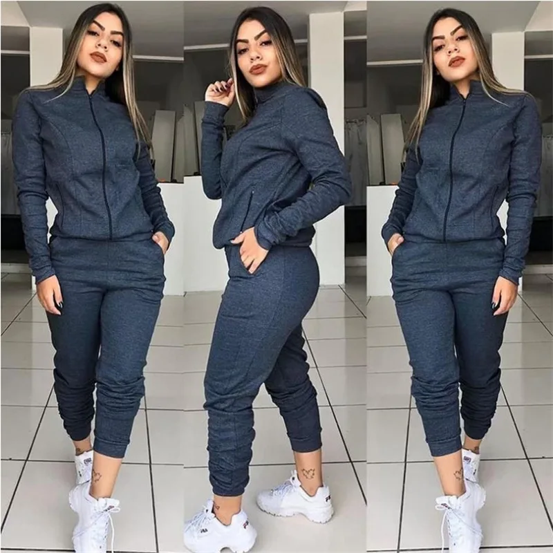 Joggers Women Set Fashion Women Tracksuit 2 Piece Sweat Suit For Sportwear Sport Gym Set Two Piece Set Winter Matching Set 2023 n7 mass effect logo print 2023 men s new frenulum tracksuit sweatshirt pants pullover hoodie sportwear suits casual clothes