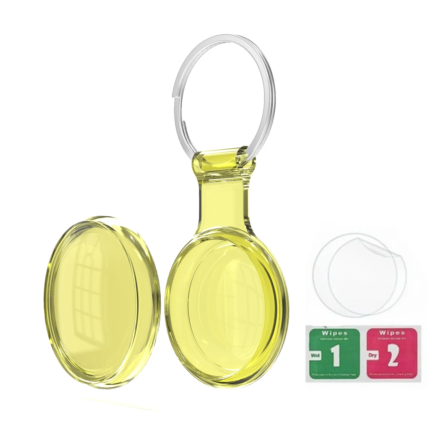 Waterproof Key Organizer for Air Tag, Compact Key Holder for Airtag, Tag Keychain with Keyring Holds Up to 5 Keys, Car Key Fob