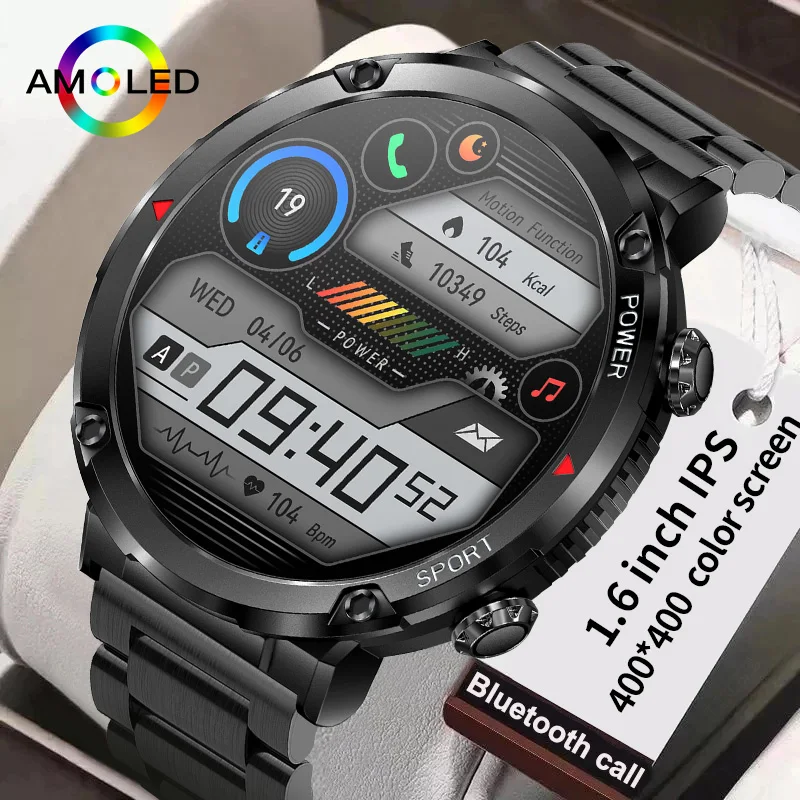 Lige Smart Watch Men 1.6 Pollici Large Battery Bluetooth Call Ip68 Impermeabile Sport Fitness Monitor Outdoor Smartwatch Per Android