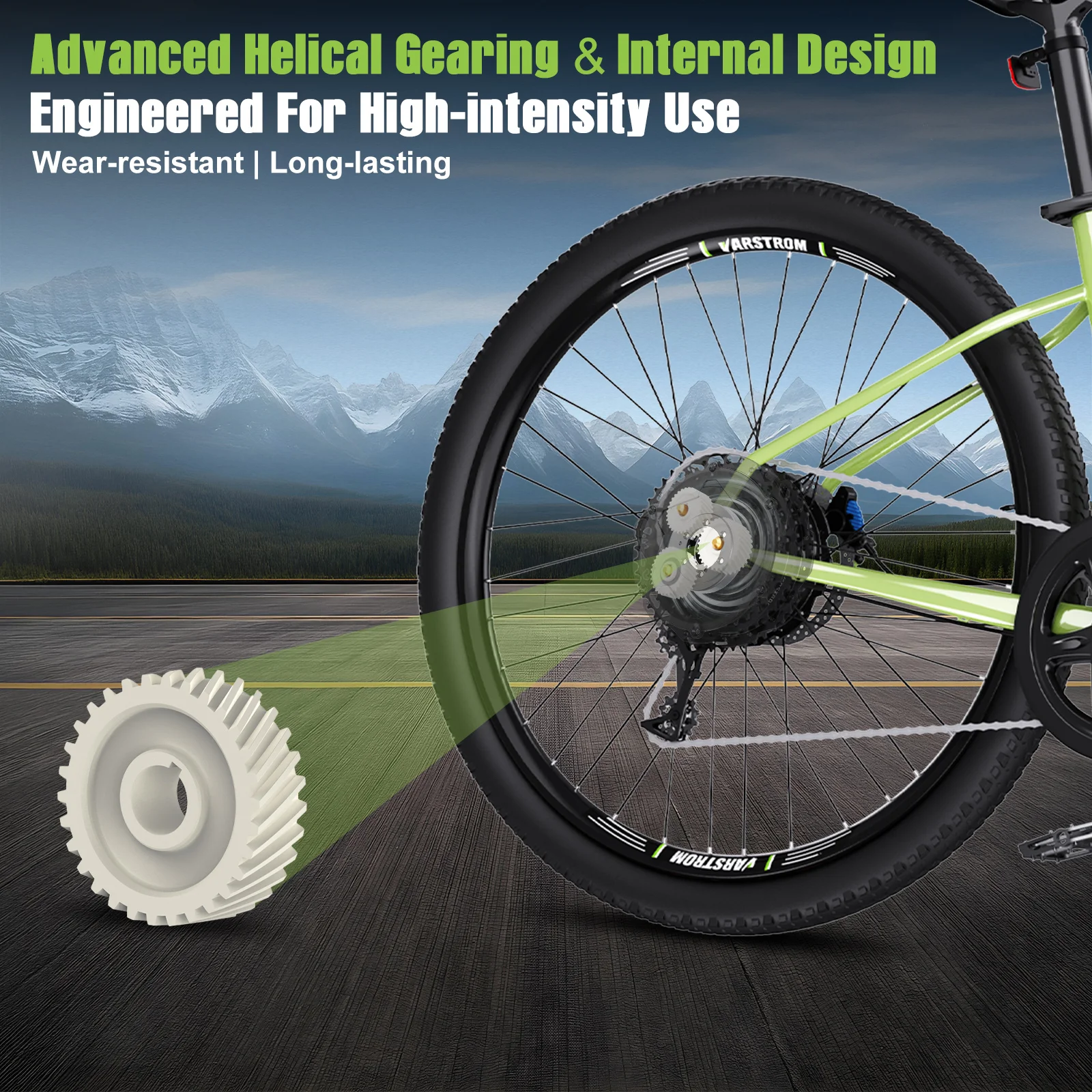 Varstrom 125XVH 500W Hinterradnabenmotor 20-29Ebike Kit Getriebe Bürstenloses Elektrofahrrad Fahrrad Umbausatz 13Ah 20Ah Batterie – Detail 7
