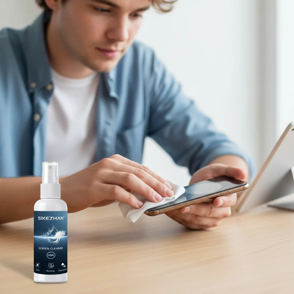 Screen Cleaner Spray Kit with Microfiber Cloth for Streak-Free Shine - 50ml