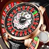 PINDU Designs New NH35A Rotary Roulette Mechanical Watch Men's Diamond Surface Waterproof Leather Men's Watch Montre Homme P6626 1