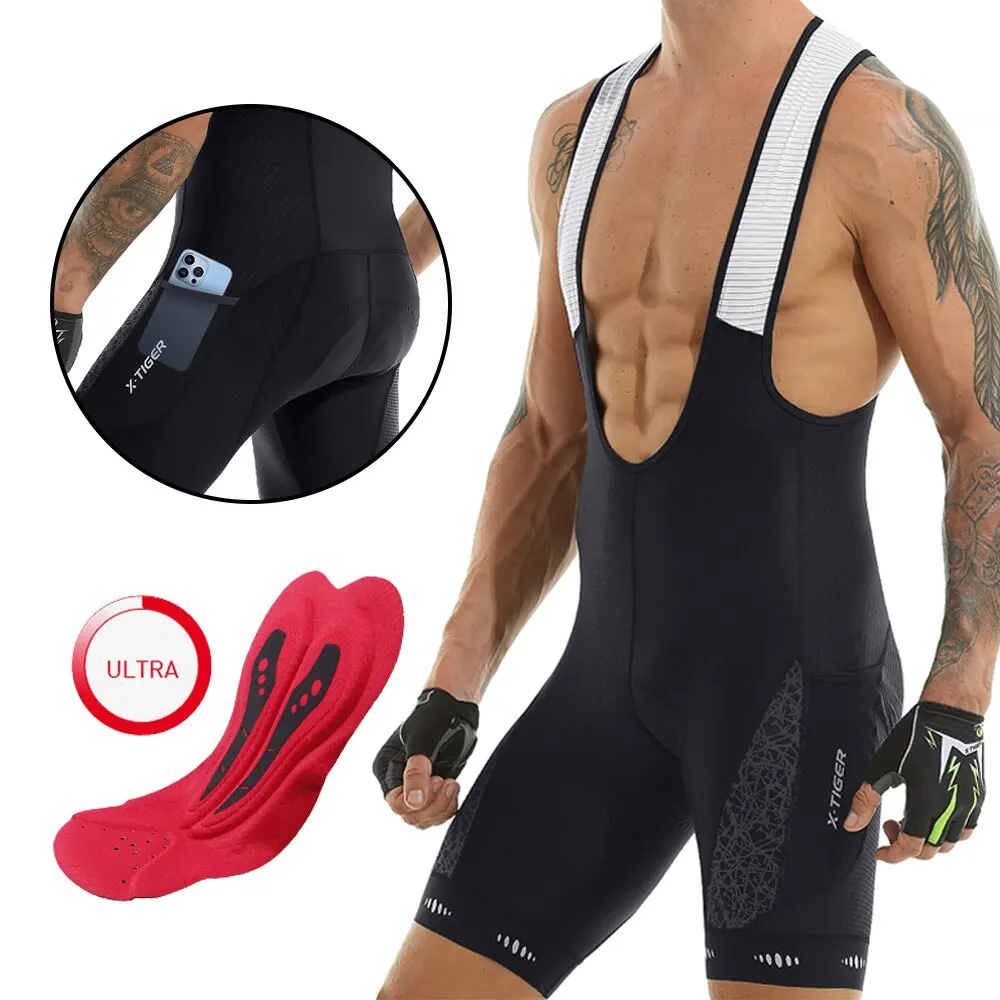 Shorts De Ciclismo Hombre FDX Con Acolchado 3D Anti-Bacterial - Bolsillos, Lycra, Para MTB O Ruta, Tallas S A 3XL