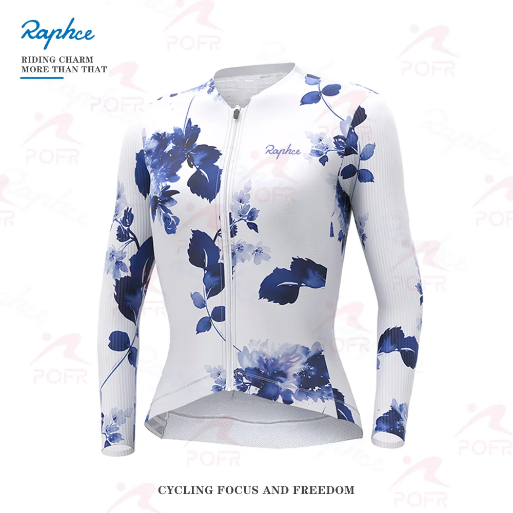 Cycling Shirt Women Sports T Shirt Raphce competitive women's slim-fitting cycling jersey trousers road bike quick-drying breathable sun protection long sleeves