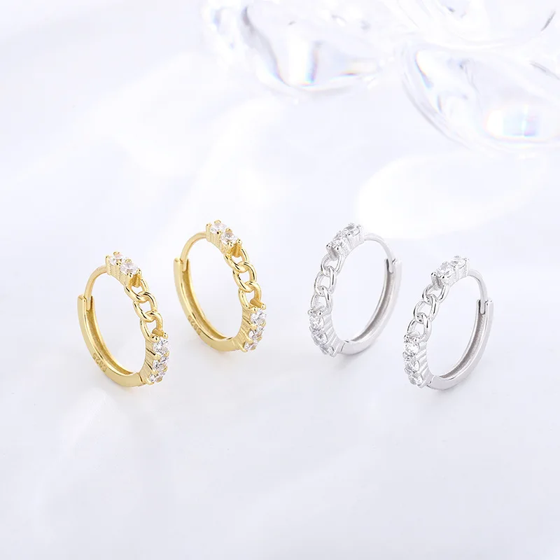 

Серьги из стерлингового серебра S925, женский стиль, новый дизайн, корейские серьги, роскошные серьги, простые серьги с бриллиантами