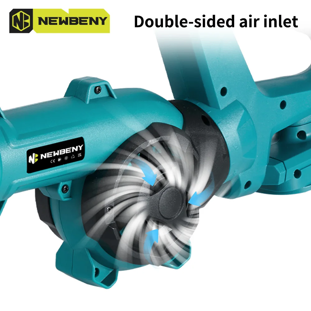 NEWBENY Copper Motor Electric Snow Air Blower 3 Gears Cordless Rotatable Leaf Cleaner Garden Power Tools For Makita 18V Battery 5