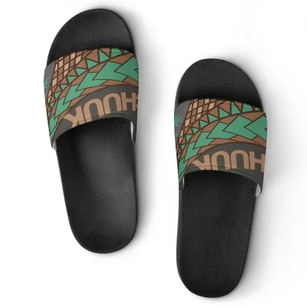 Chinelos de tribo tradicional havaiana para homens e mulheres, sandálias de praia, chinelos de banheiro, adulto Home Indoor, impressão personalizada, verão