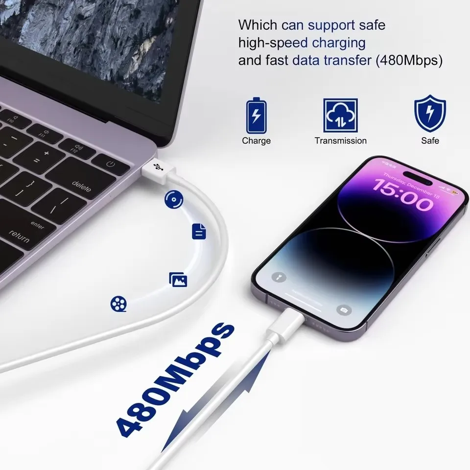 รูปสินค้า สายชาร์จ USB-C ชาร์จเร็ว รองรับ iPhone ทุกรุ่น