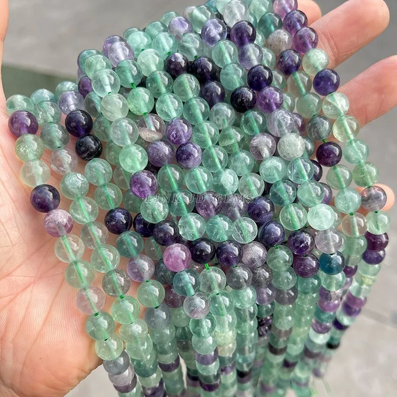 Perline Naturali In Fluorite Arcobaleno, 12 Mm, Quadrifoglio, Intagliate, Pietra Energetica, Perline Sciolte, 15,5" - Italia - Foto 9