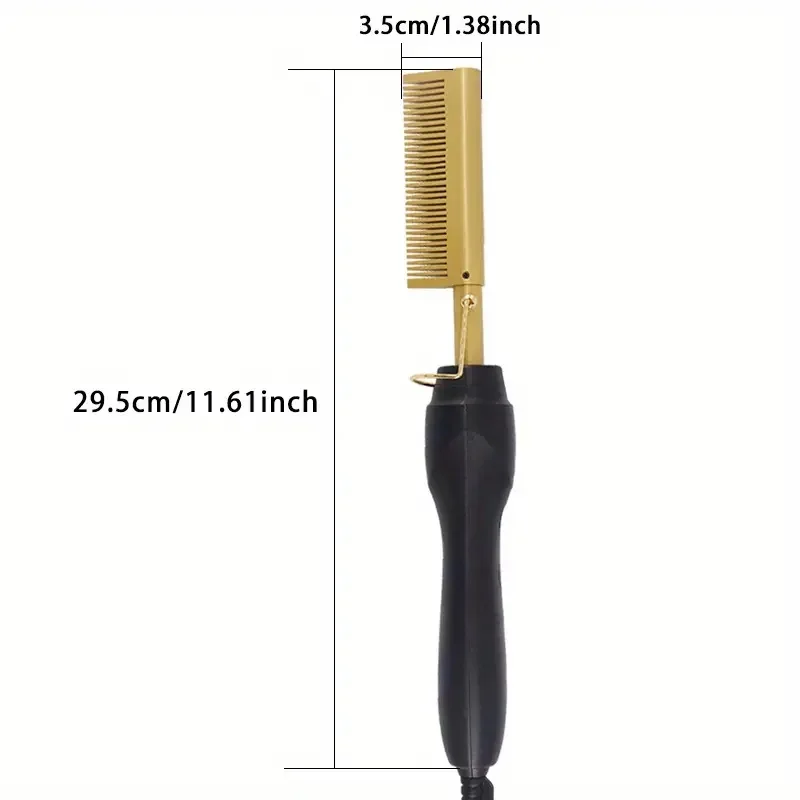 Multi Functional Electric Copper Comb Straightener Dual-purpose for Comb Perm Stick Curly and Straight Hair hair straightener brush hair straightener comb hair straightener curling stick