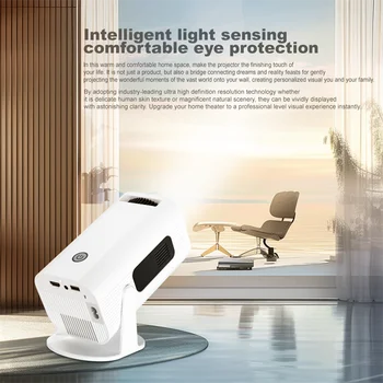 Full HD Android 11 Projector 210Ansi WiFi 6 and Bluetooth Home Theater Portable Beam Mini Projector Meeting Video Pocket Outdoor 4