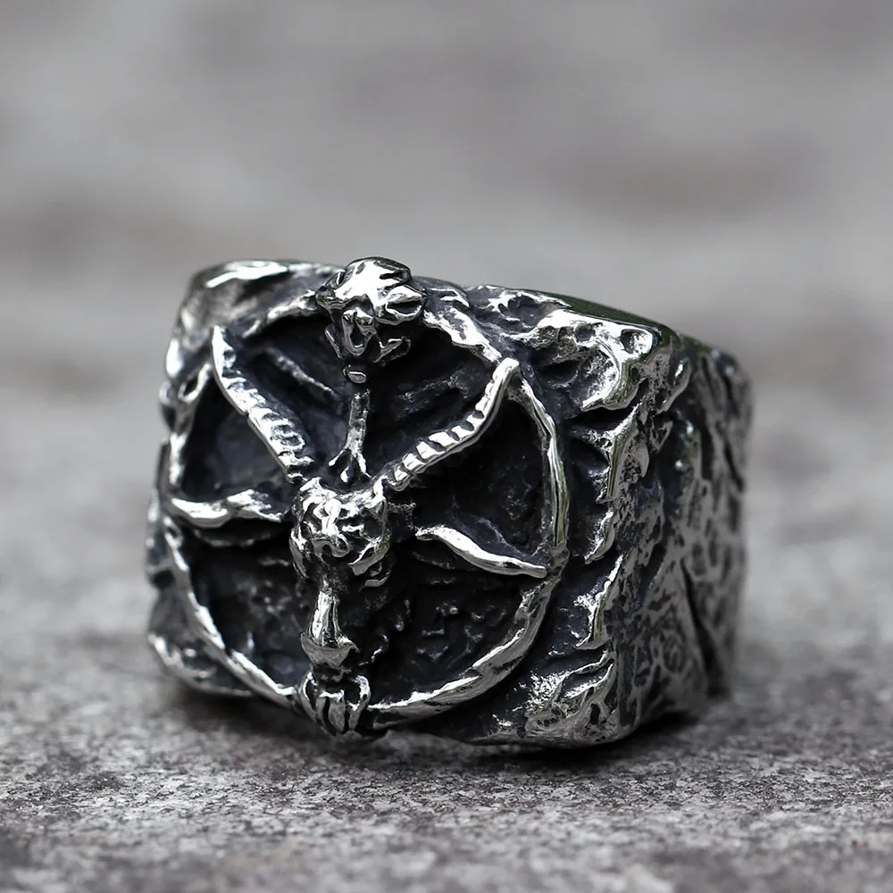 2022 NEW Men's 316L stainless-steel rings Vintage Steam punk