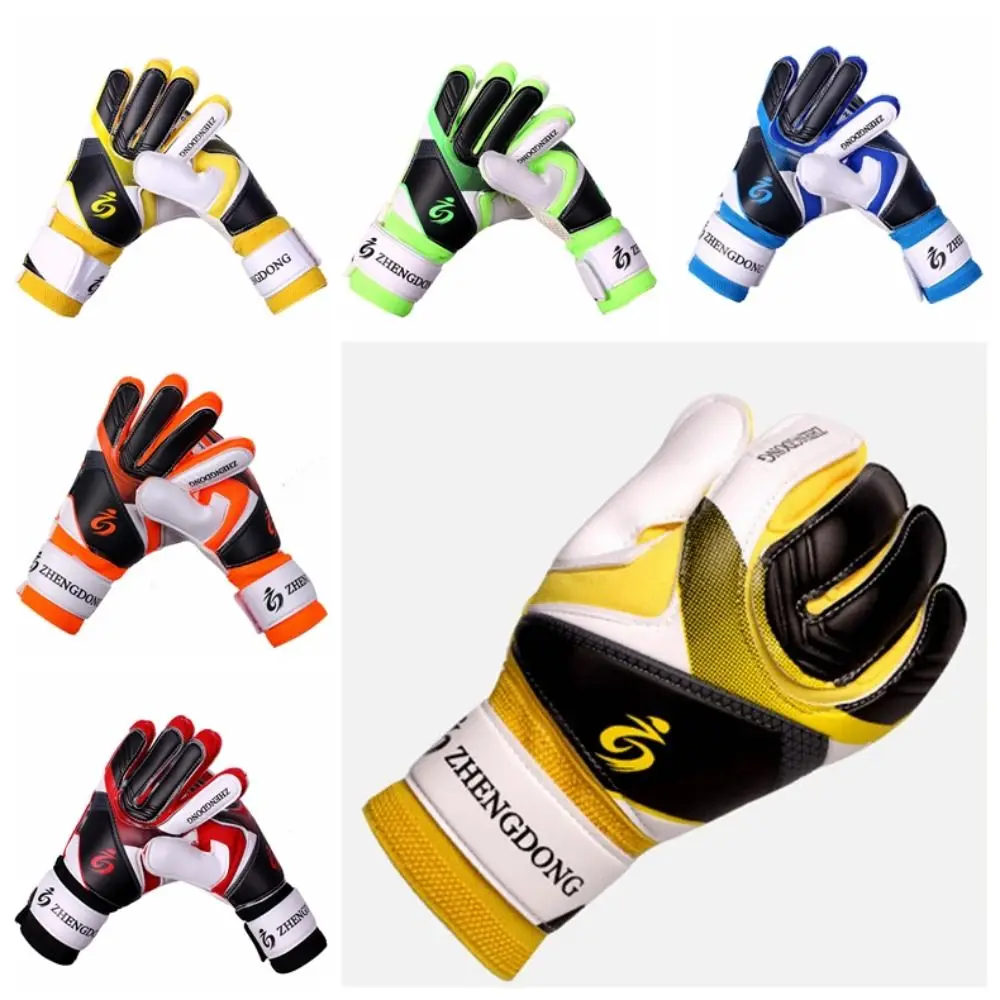 Wear-resistant Football Gloves Excellent Thick Latex Goalkeeper Training Gloves Non-Slip Colorful Goalkeeper Gloves Children