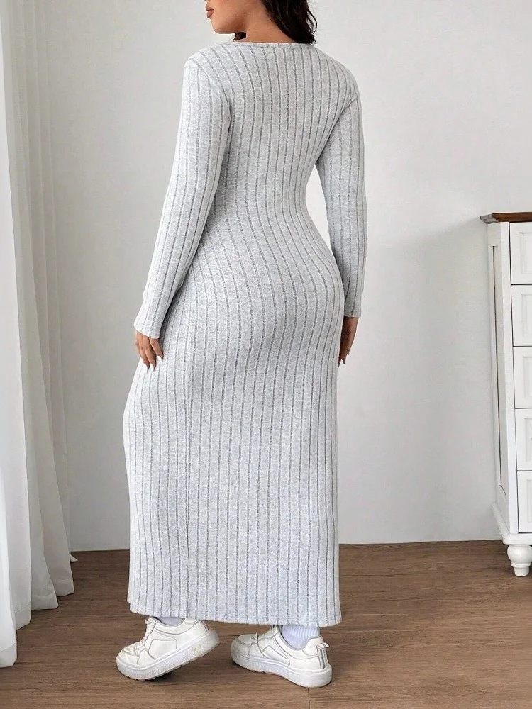 Wmstar Dress Plus Size Women Wholesale with Slim Slit Autumn Winte Woman Dresses with Slim Slit Autumn Winter 2025 Fancy Club