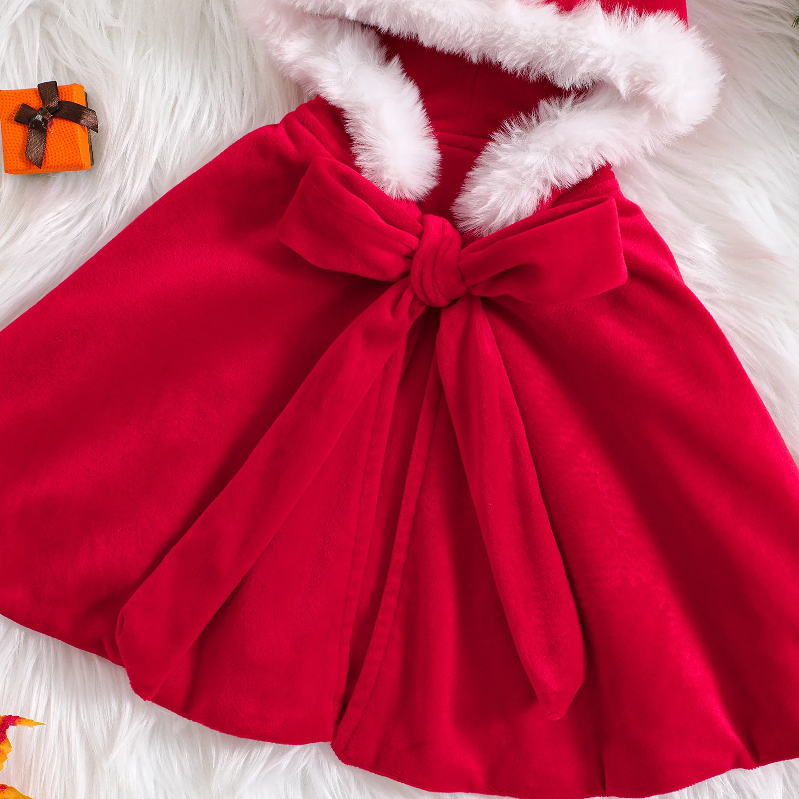 Fashion Children Christmas Cape Princess Baby Girls Plaid Hooded