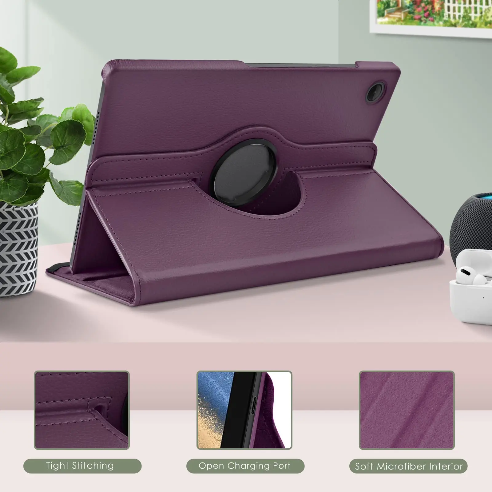 Estojo de Couro pu para Lenovo Tab 360 Suporte Rotativo Dormir And Wake Função Capa M11 11 2011 2024 - Imagem 3