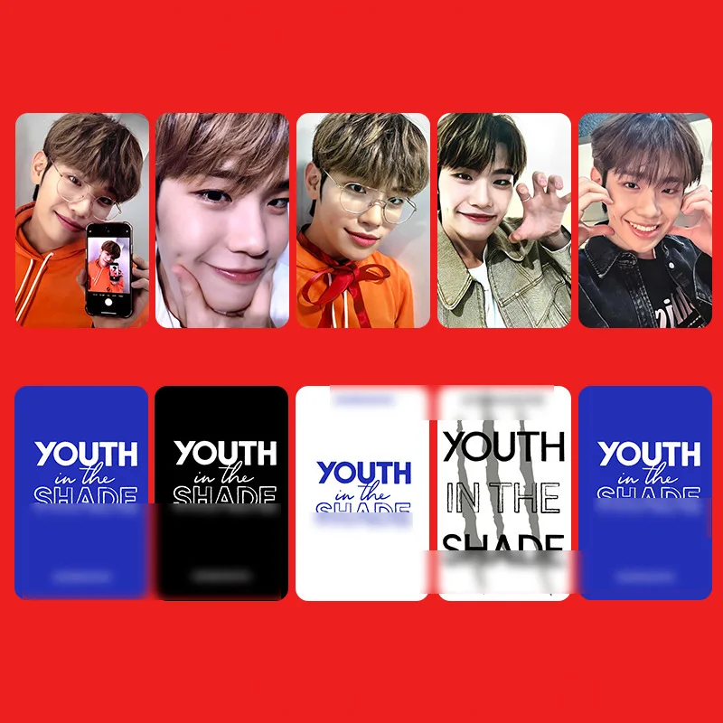 

Дебютный альбом Kpop ZB1, 5 шт./комплект, Lomo Card YOUTH IN THE SHADE ZHANGHAO RICKY KIM TAILAI GYUVIN, Подарочная карточка, Фотокарточка