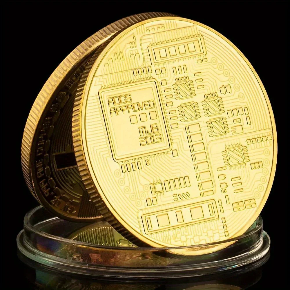 Golden Plated Monero Commemorative Souvenir Coin - Cryptocurrency Collector's Item
