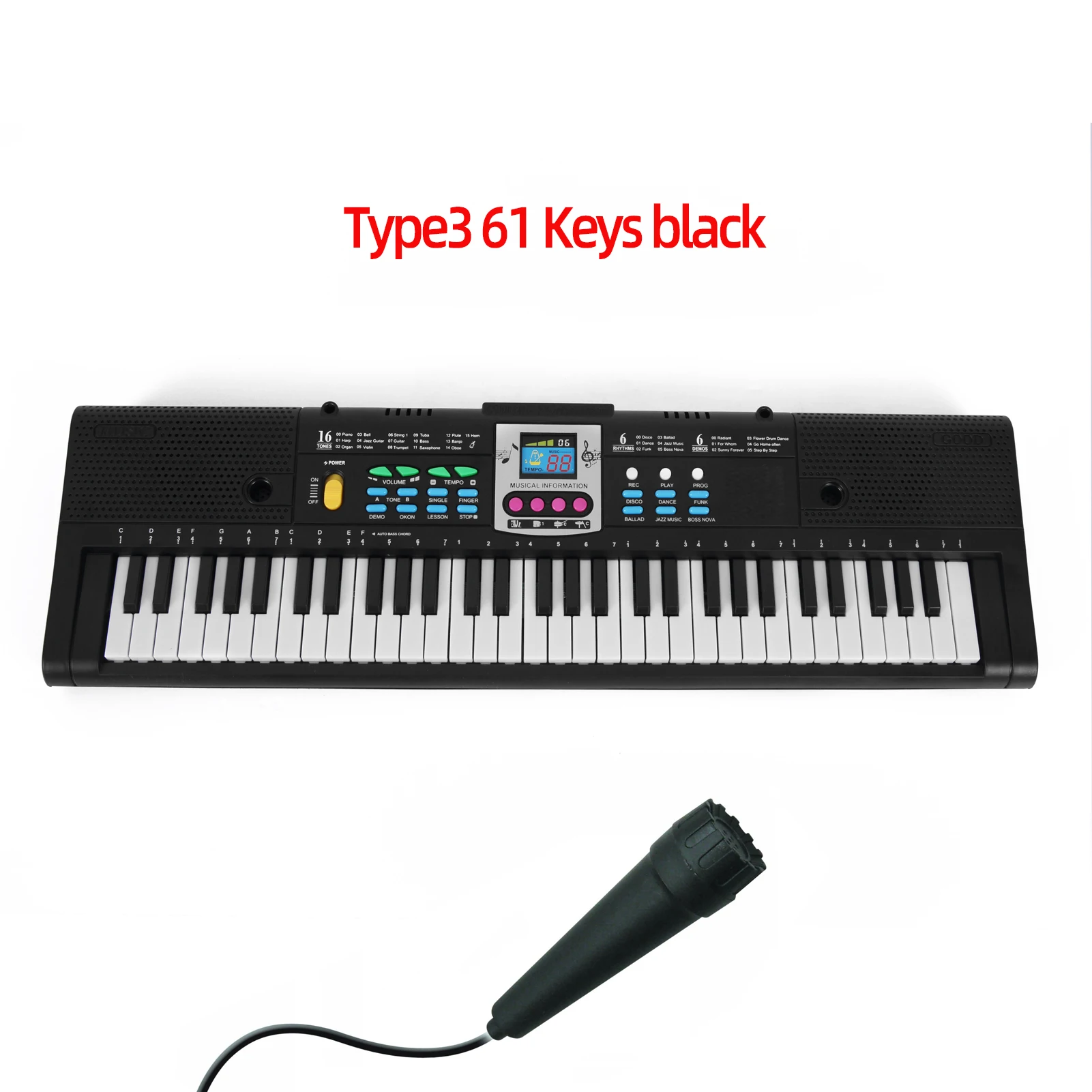 Novo 61 Teclas De Piano Digital Criança Piano Multi-função Piano Musical  Pai-jogos Para Crianças Instrumentos De Música De Treinamento - Órgão  Eletrônico - AliExpress