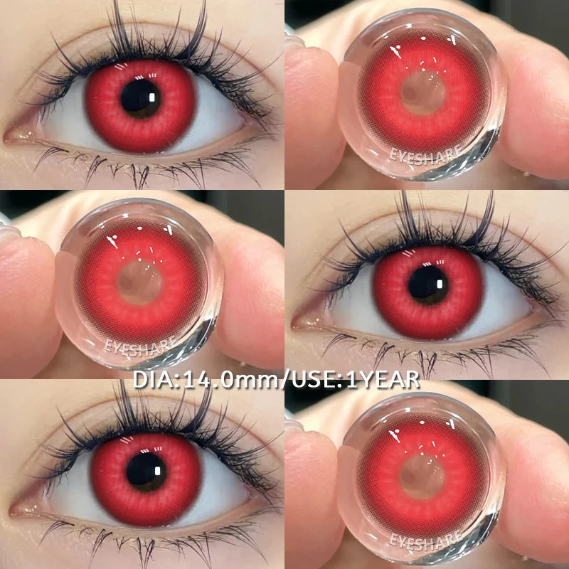 EYESHARE Rosa farbige Kontaktlinsen für Cosplay, lila Augenkontakte, 2 Stück, Cos-Zubehör für Party, farbige Kontaktlinsen, jährlich – Detail 12