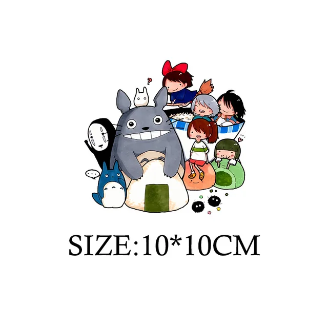 Anime My Neighbor Totoro Cute Cartoon Patches For Clothes Heat Transfer  Stickers Iron On Diy T Shirt For Kids Jackets Sweatshirt - Patches -  AliExpress