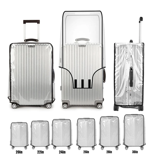 20in/24in/28in Clear Luggage Cover PVC Suitcase Cover Luggage Protector  Waterproof Cover for Wheeled Suitcase 