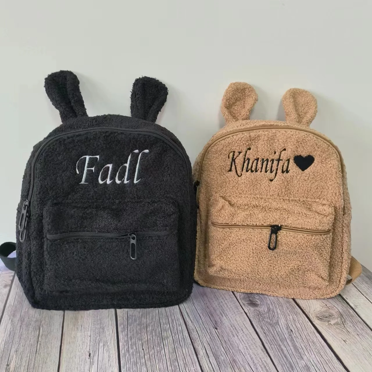 Personalized Name Bunny Backpack Embroidered Children's Travel Cute Bear Shoulder Backpack Custom Children's Day Gift Bear Bag
