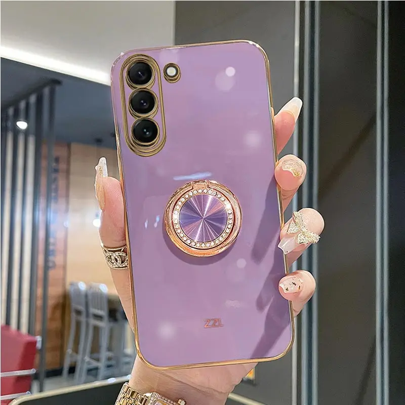 Elegant Diamond Bling Ring Holder Phone Case with Stand Cover
