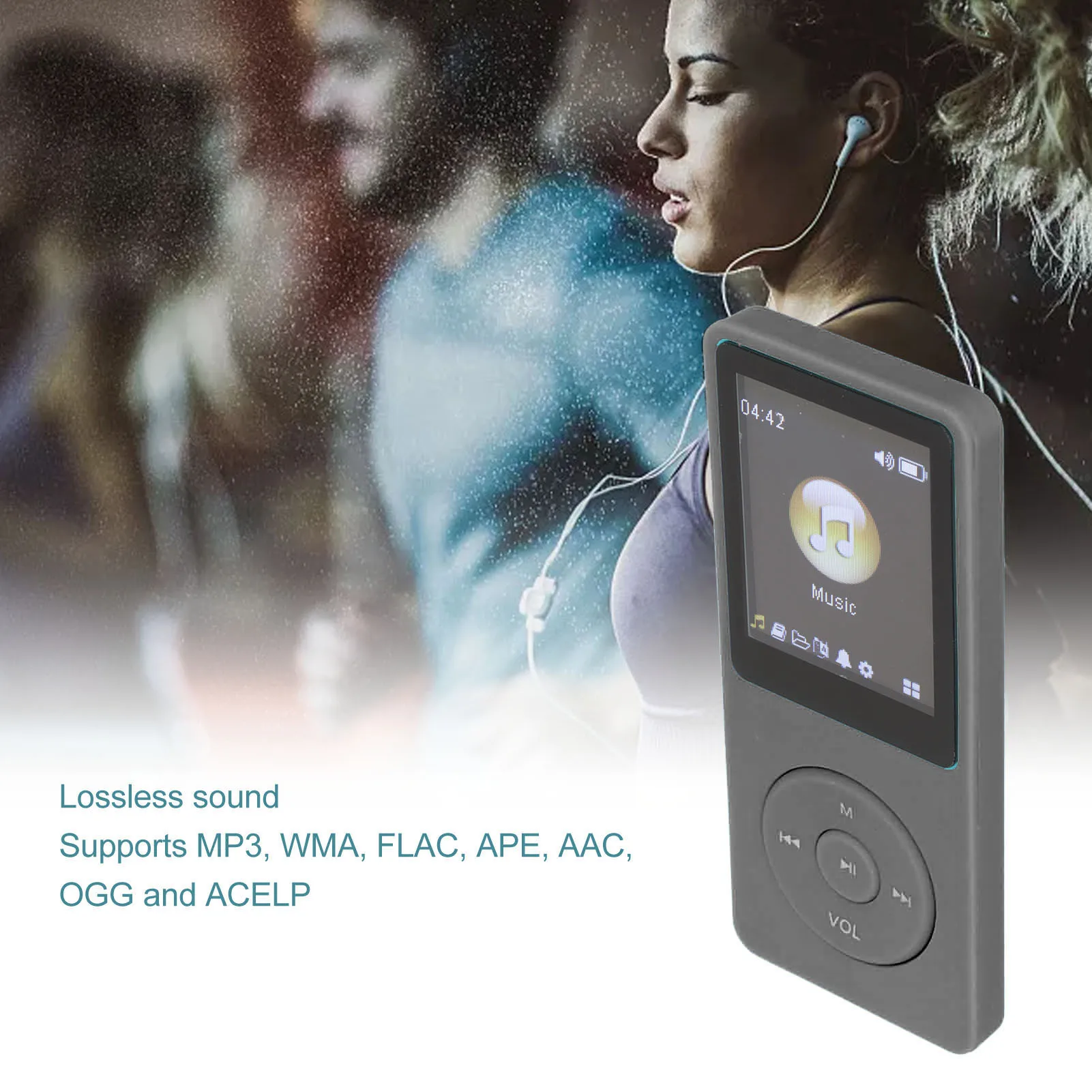 MP4 Player Portable Support Small Memory Card Ultra Thin 1.8 Inch LCD Media Music Player With Accessories For Students