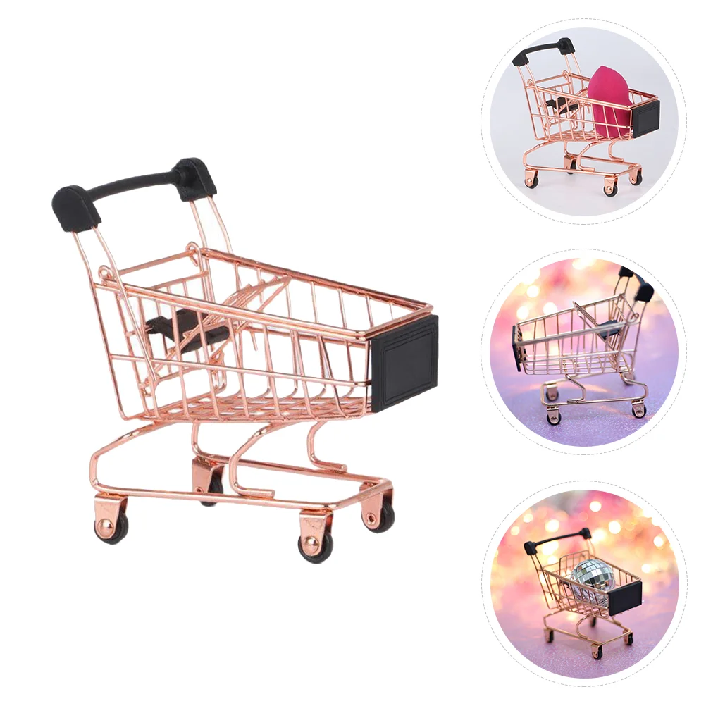

Shopping Cart Simulation Toy Metal Mini House Trolley Small Imitated Child Kids Plaything Toys