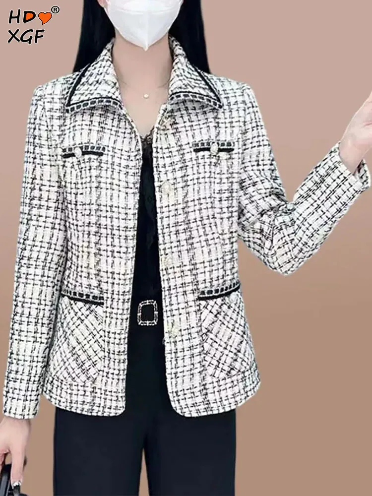 

Streetwear Plus Size 40-80kg Jacket Spring Autumn Lapel Single Breasted Pocket Cardigan Women Clothing All-match Long Sleeve Top