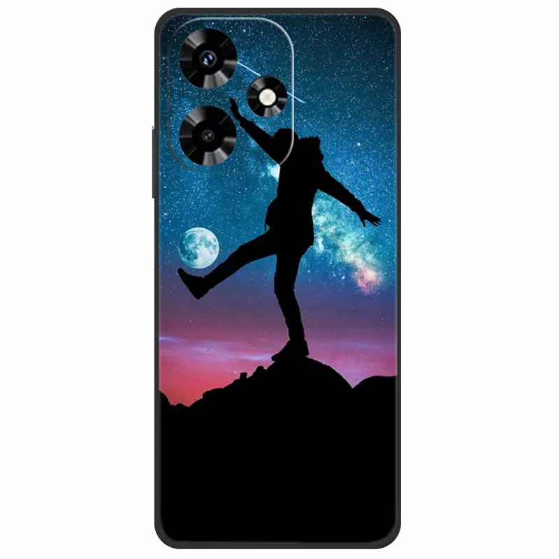 Silicone Wolf Lion TPU Soft Phone Case - Black