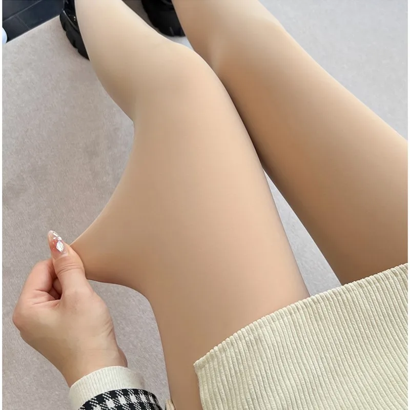 

Autumn and winter plush and thick bare leg invisible pantyhose, high-density water light socks, skin tone leggings for women