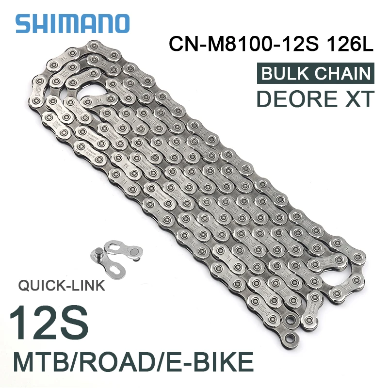 SHIMANO DEROE SLX XT CN-M7100 M8100 Chain 12-Speed Mountain Bike Bicycle  Chain 12v MTB/Road Bike Chains 126L quick link with box - AliExpress