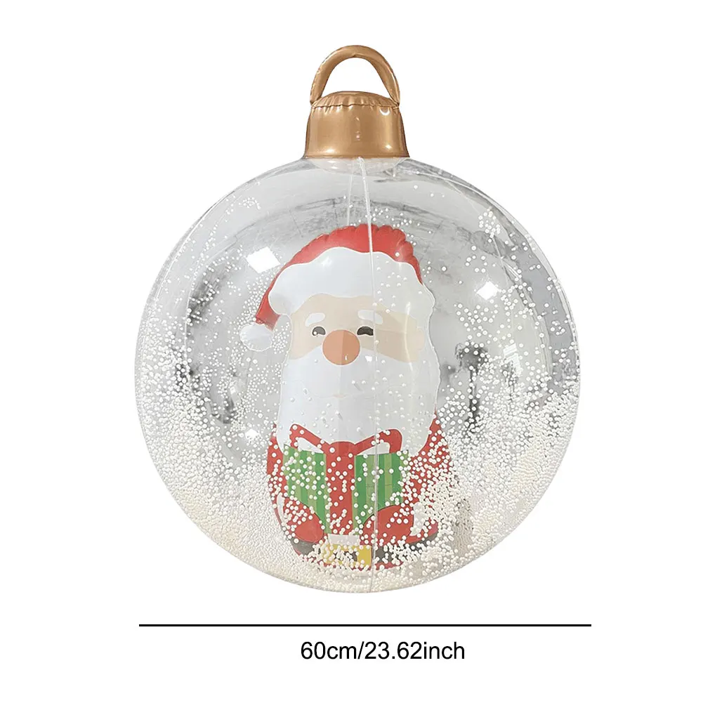 Giant Inflatable Christmas Balls PVC Giant Inflatable Christmas Balls Light Holiday Party Indoor Outdoor Decor 24 Inch