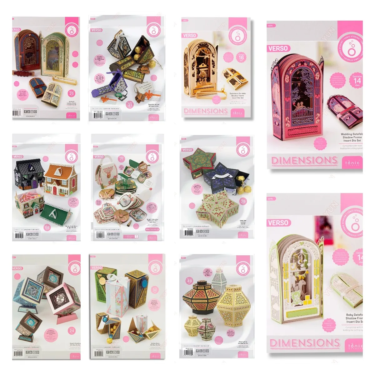 My Memory Book Home Decor Delight Bundle Christmas Gate Fold Shadow Baby Metal Cutting Dies Timbri Stencil Set Scrapbook Fai Da Te