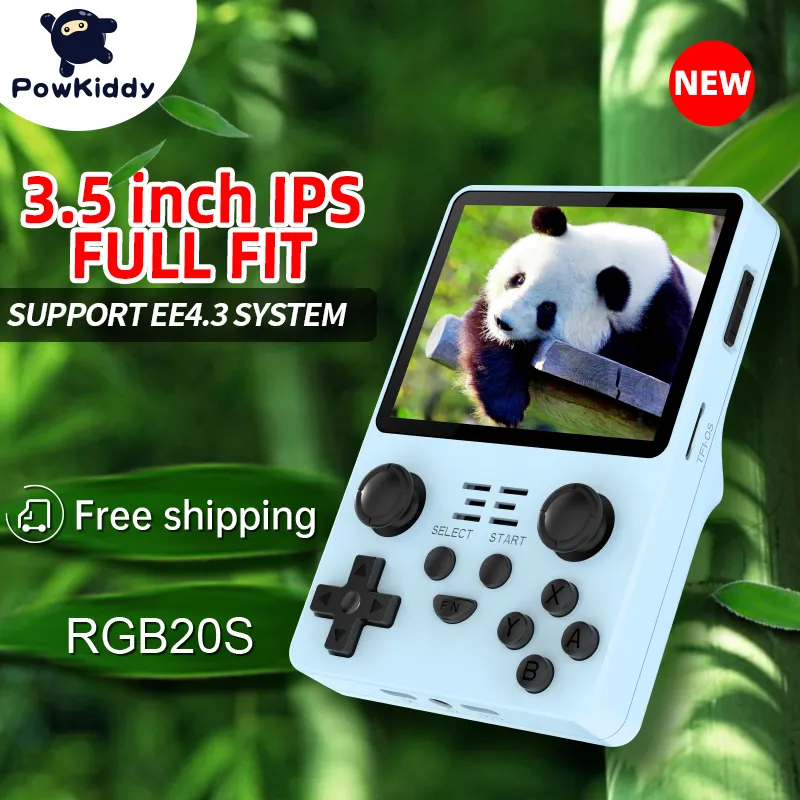 POWKIDDY New RGB20S Handheld Game Console Retro Open Source System RK3326 3.5 Inch 4:3 IPS Screen Children's Gifts| | - AliExpress