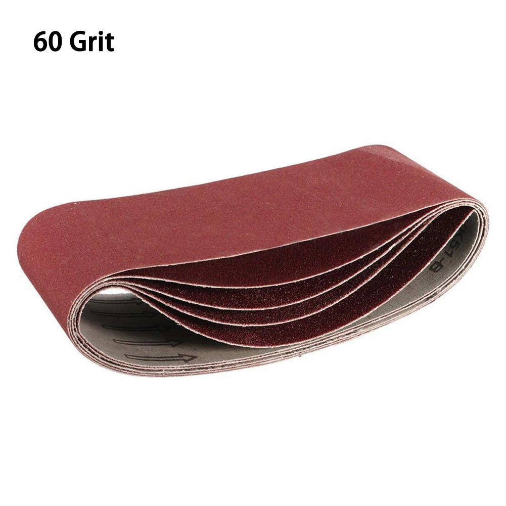 5pcs 75×457mm Sanding Belts Polishing Band Grinding Sandpaper 60/80/120/240 Grit Woodworking Abrasive Tools Grinder Accessories