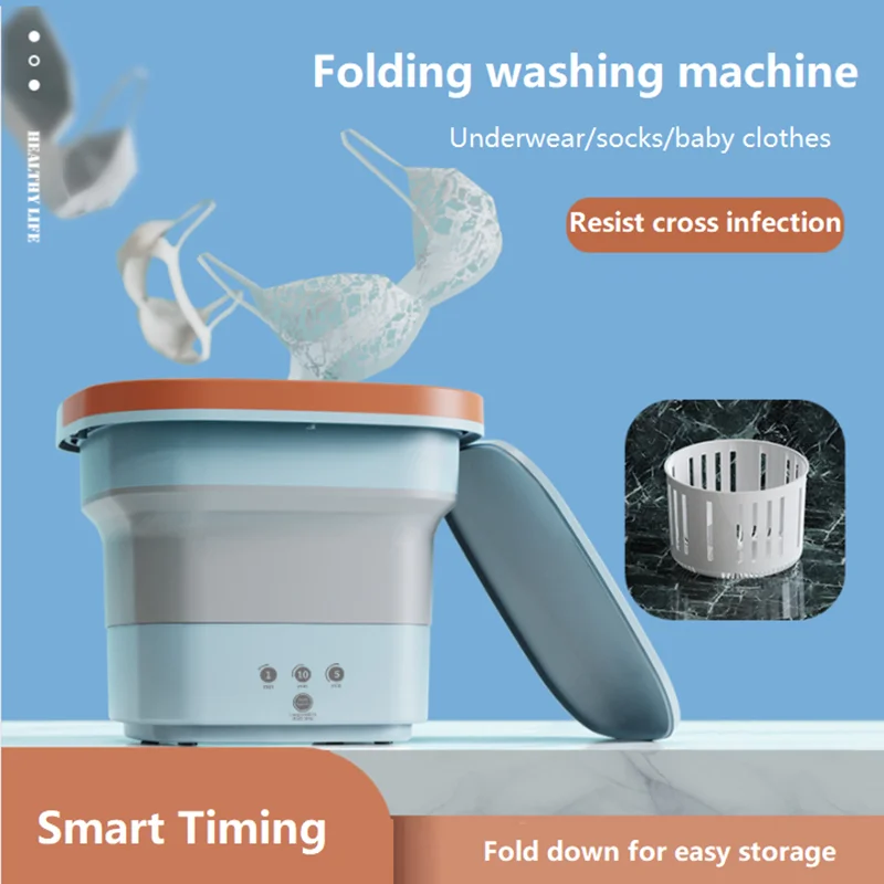 Portable Mini Washing Machine 4.5l Capacity Small Underwear Sock Cleaning  One-key Start Mini Washer For Home Travel - Portable Washing Machine -  AliExpress