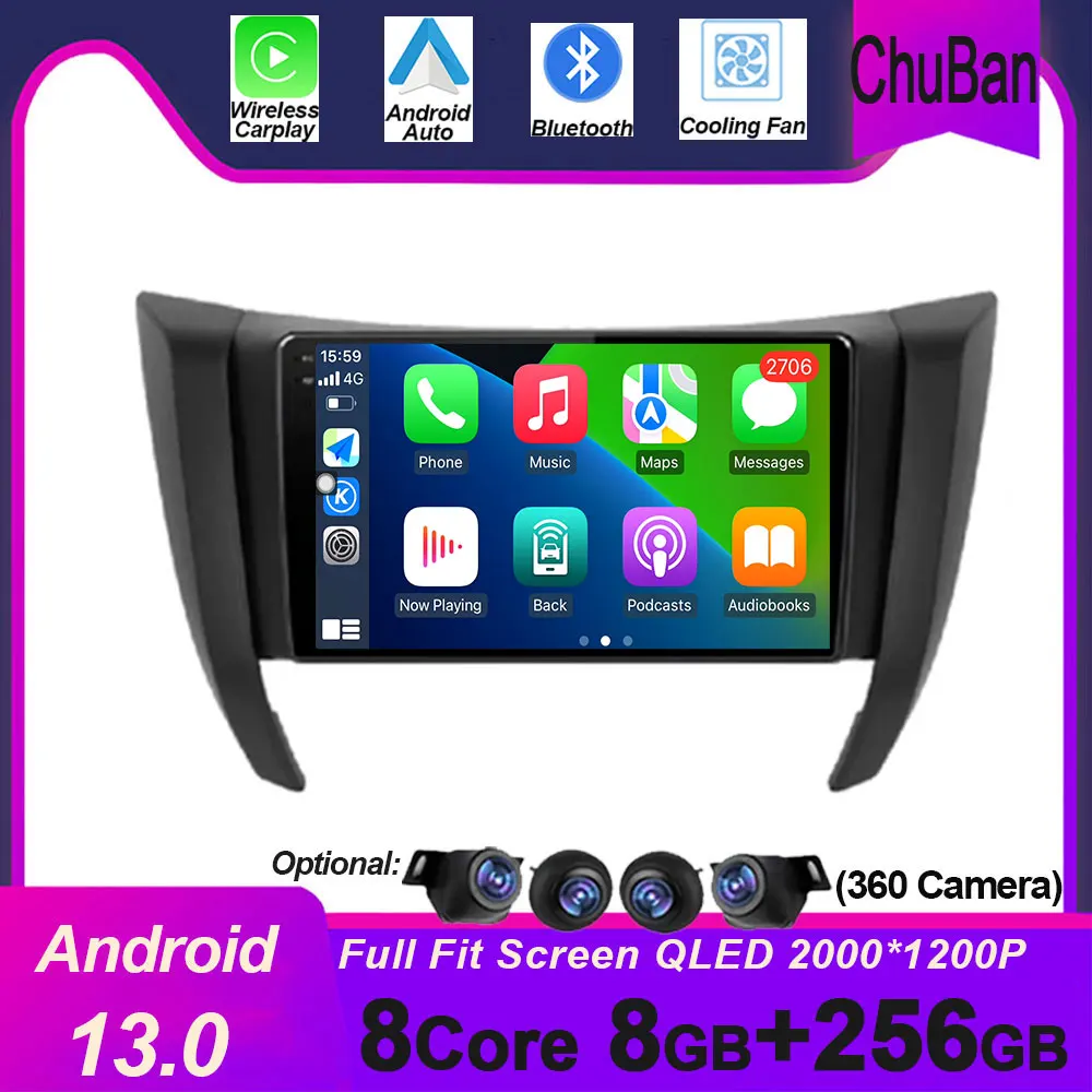 

9 "autoradio Android 13 per Nissan Navara NP300 Frontier 2015 - 2018 lettore Video multimediale Stereo navigazione Carplay GPS