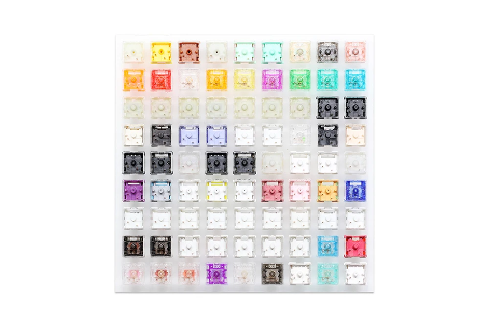 Switch Switches Testador com Base de Acrílico em Branco Keycaps para Teclado Mecânico Cereja Kailh Caixa Doces Gateron Jwick Lect Novo 81 - Imagem 2