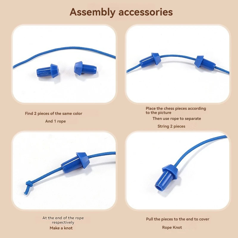 Board Game Kid Rope Knots Puzzle Color Line Twisted Connected Ropes Logic Thinking Parent Child Interactive Toy