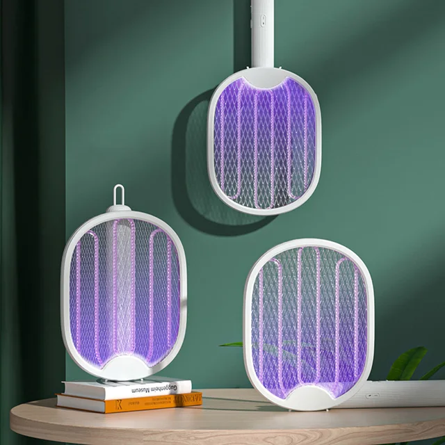 Elektromos Szúnyog Swatter Kézi Forgatható Szúnyoggyilkos Lámpa Összecsukható Uv Könnyű Hiba Zapper Wallmounted Töltő Légy - Image 5