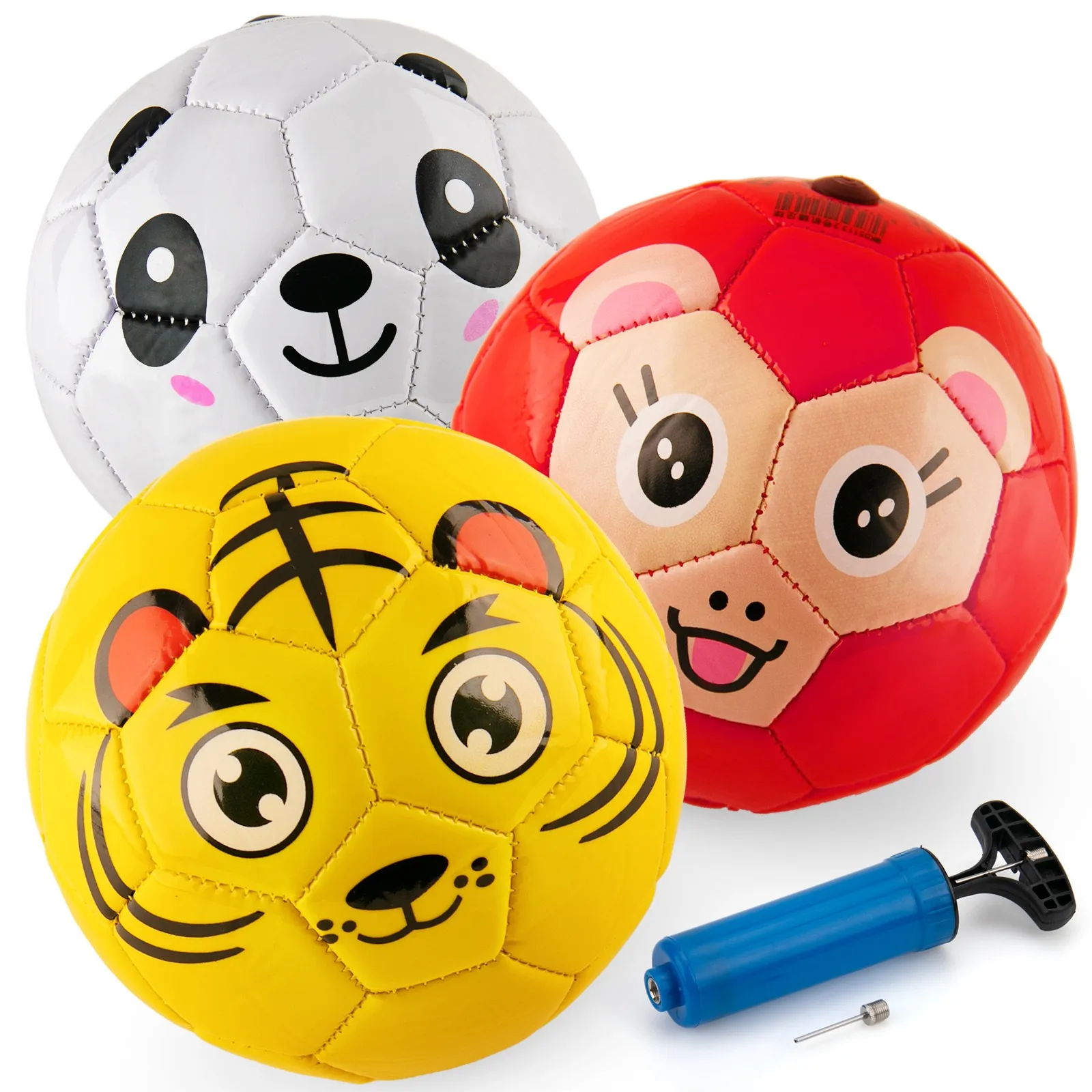 teytoy 3 Pcs Kids Play Ball Soccer Toys With Ball Pump, Sports Ball, Leisure Ball,Toddler Soft