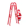 Christmas Electric Santa Claus Climbing Rope Plush Doll Creative Music Xmas Tree Decor Birthday festival Kids gifts Toys 5