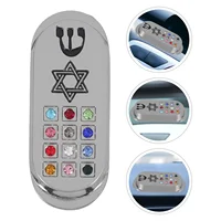 Menorah Jewish Gifts Mezuzah For Outside Goal Post Silver Paper Car Mounted Travel 1