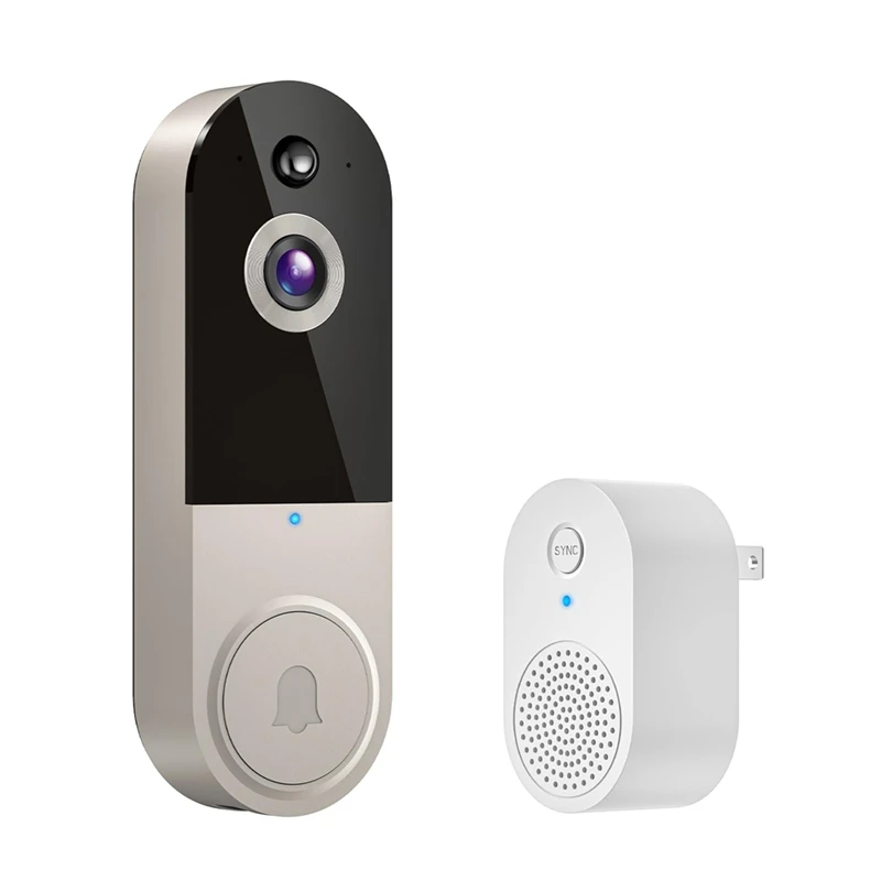 Y50A-1080P Wireless Video Doorbell Camera With Chime,AI Human Detection,2-Way Talk,Live View,Cloud Storage US Plug